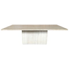 Modernist Travertine Coffee Table