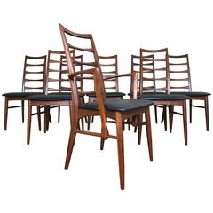 Eight Niels Koefoed for Koefoed Hornslet 'Liz' Ladder-Back Dining Chairs