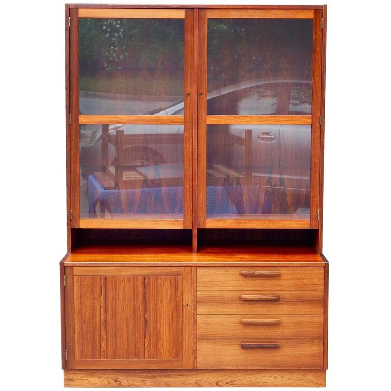 Swedish Mid Century Modern Rosewood Gl Front Cabinet Circa 1960 Swedish Mid Century Modern Rosewood Gl Front Cabinet Circa 1960 For