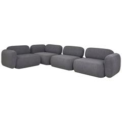 European Modern Fabric or Leather or Linen or Velvet Sectional Modular Sofa 7