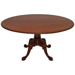 Antique Mahogany Oval Top Dining Table
