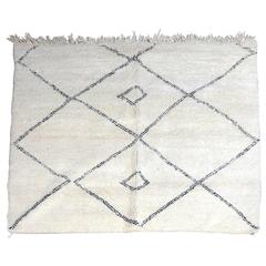 Original Beni Ouarain Wool Carpet, circa 1950 12