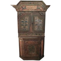 18th Century Swedish Cabinet, Original Painting 8