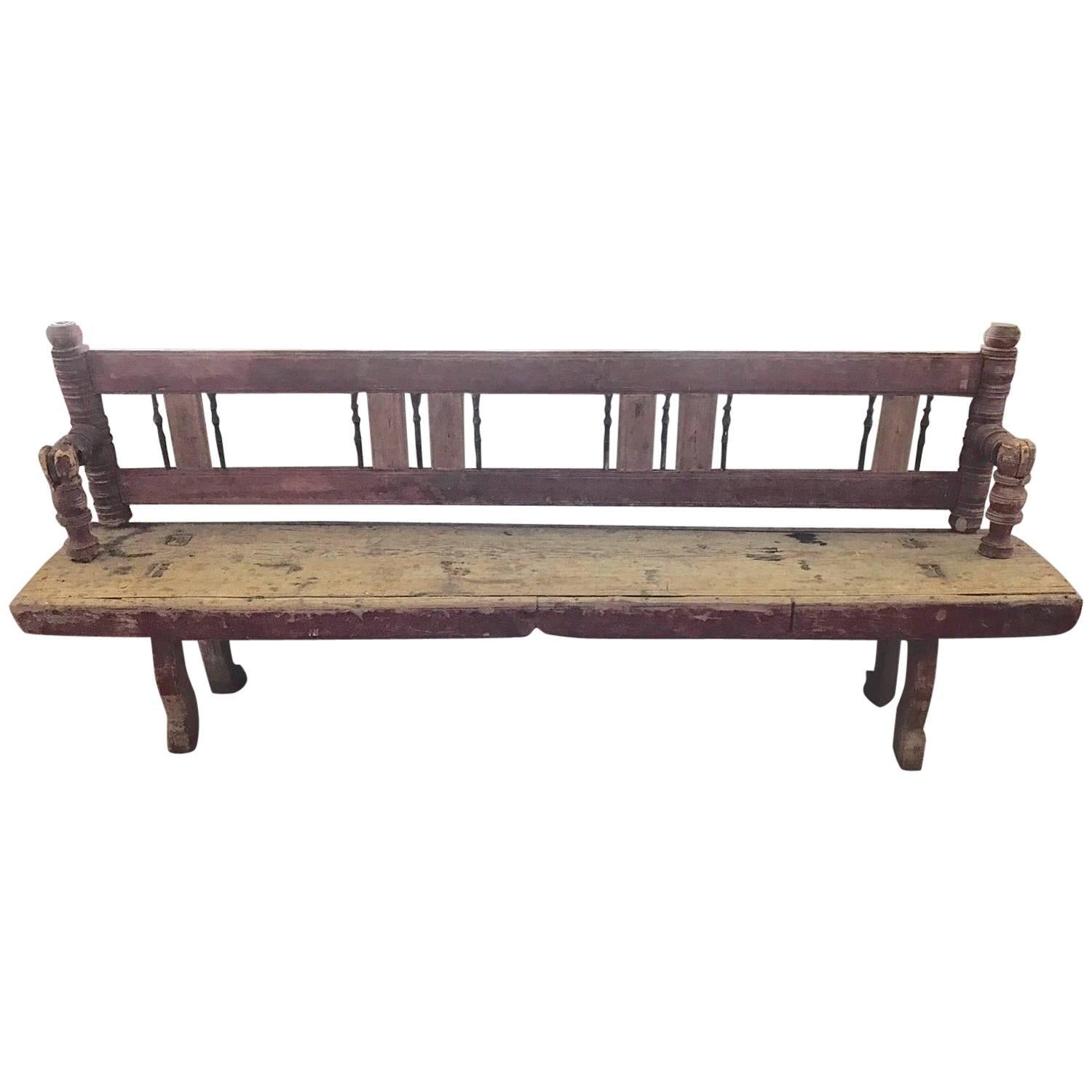 18th Century Folding Bench, Original Painting For Sale