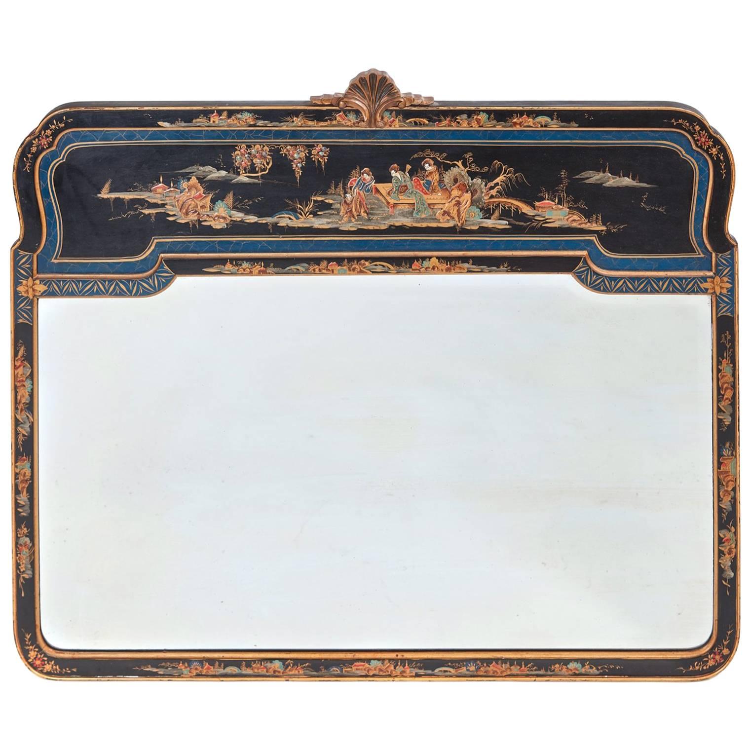 Early 20th Century Chinoiserie Queen Anne Influenced Mirror