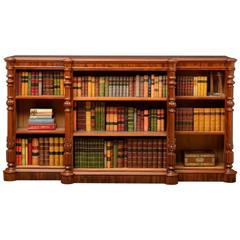 Superb Quality Victorian Mahogany Open Bookcase