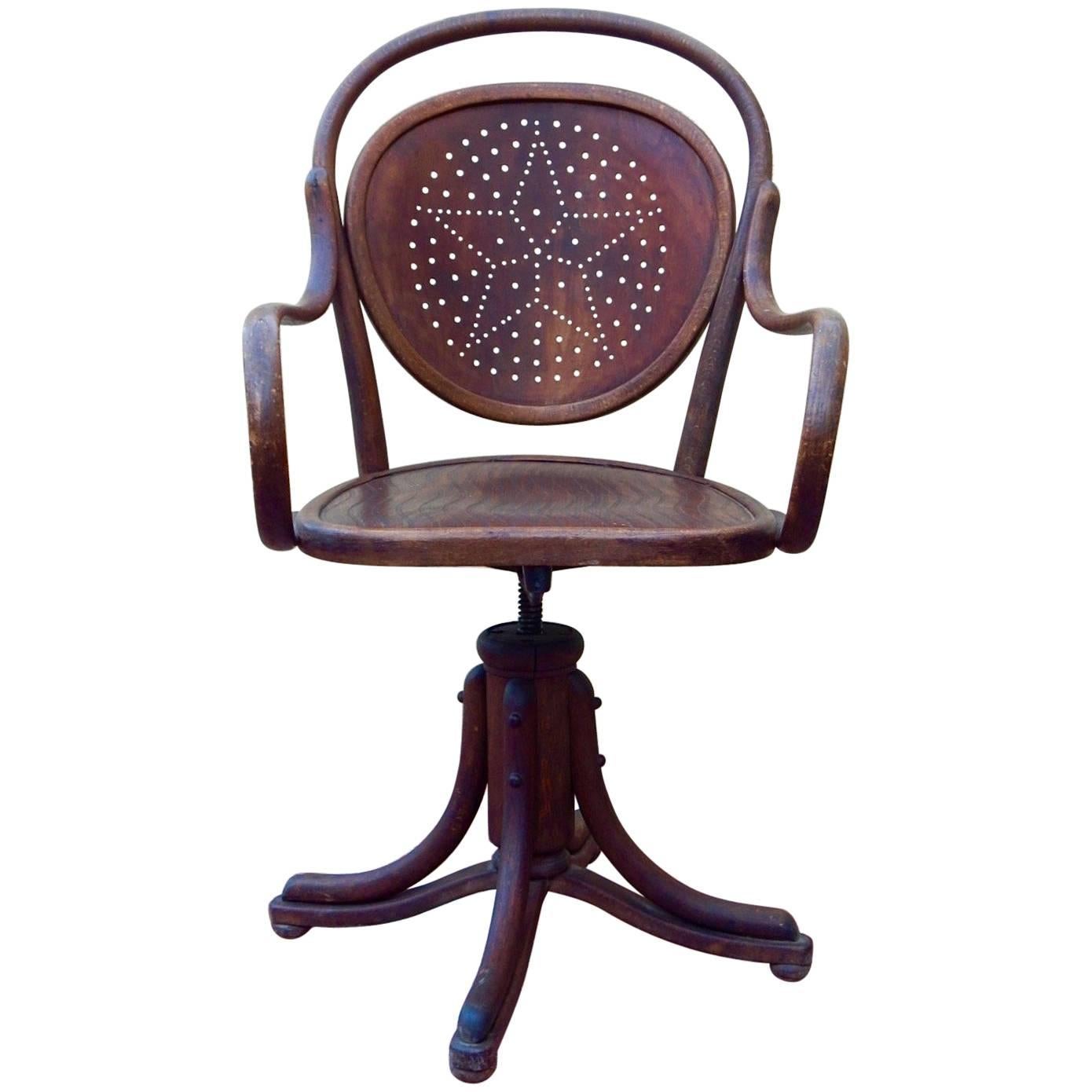 Arts & Crafts Swivel Chair by Josef Kohn, Vienna For Sale
