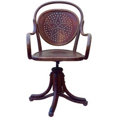 Antique Arts & Crafts Swivel Chair by Josef Kohn, Vienna