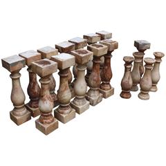 Set of 12 English Alabaster Balusters, 19th Century 11