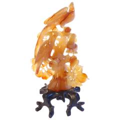 Beautiful Carved Cornelian Stone Sculpture