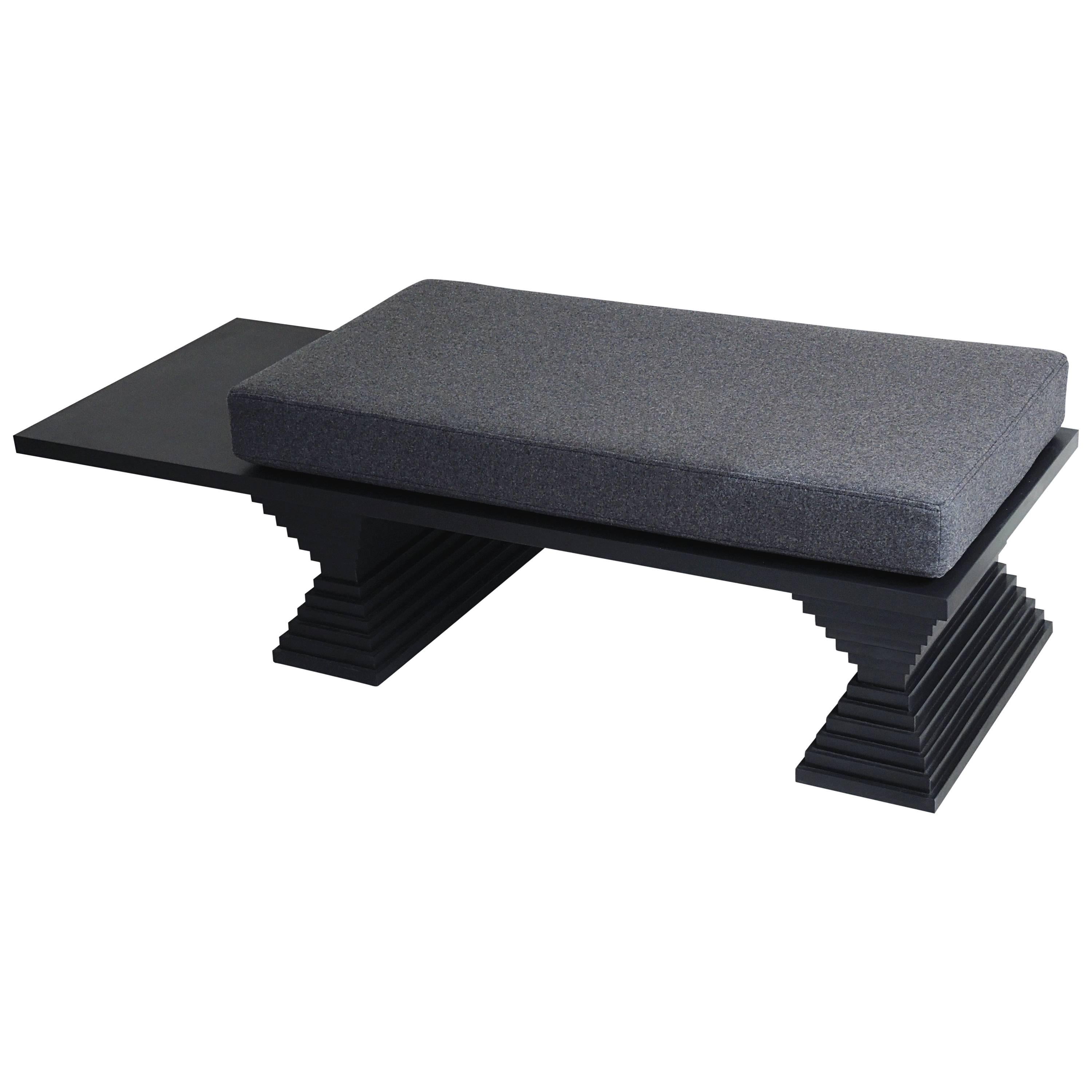 Heka Contemporary Slate Bench by Léa Ginac For Sale