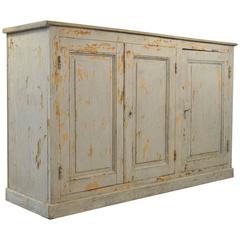 Antique French Dusty Blue Cupboard