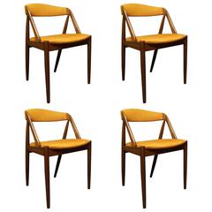 Four Kai Kristiansen Model 31 Danish Teak Dining Chairs