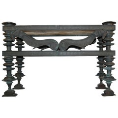 19th Century Bronze and Marble 'Seat of Honor' Table by Sabatino de Angelis