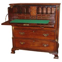 George III Period Mahogany Secretaire Chest of Drawers
