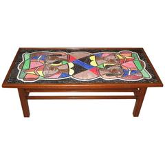 Danish Mid-Century Modern Mosaic Glass Coffee Table, circa 1950 11