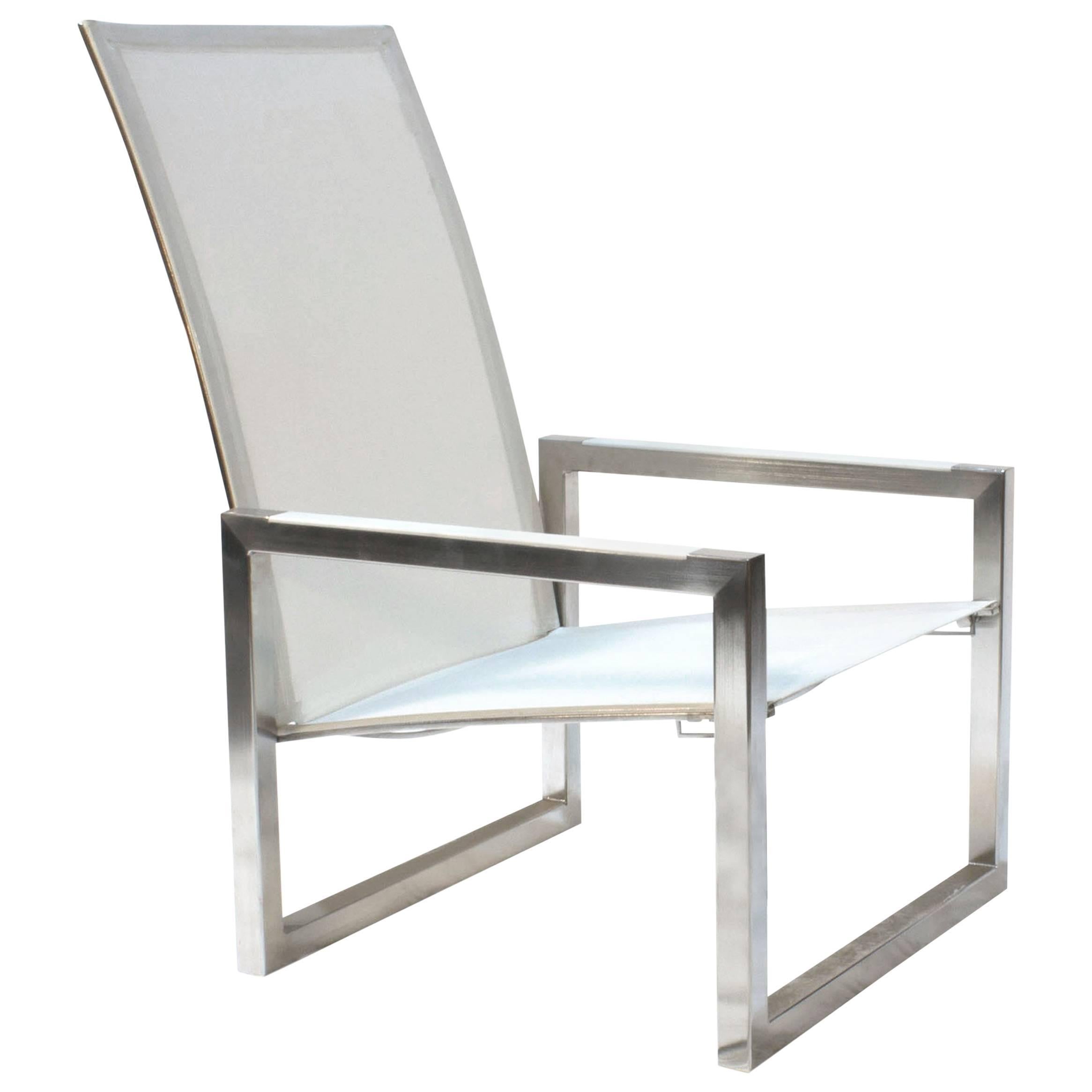 White Ninix 60 Outdoor Dining Lounge Armchair by Royal Botania, Belgium For Sale