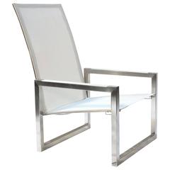 White Ninix 60 Outdoor Dining Lounge Armchair by Royal Botania, Belgium