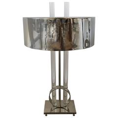 Marvellous Silver and Lucite Lamp 2
