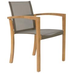 Grey XQI 55 Teak Wood Outdoor Dining Armchair by Royal Botania