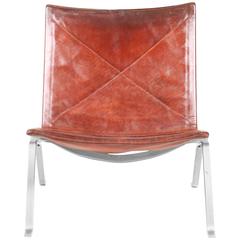 PK22 Lounge Chair in Patinated Leather 7