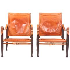 Pair of Safari Chair by Kaare Klint
