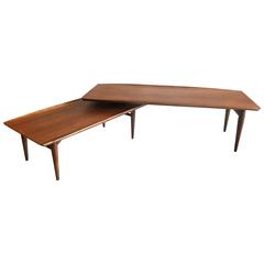 Vintage Mid-Century Modern Exceptional X-Large Extendable Butterfly Coffee Table