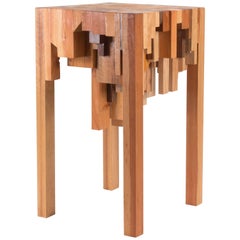 Wooden Pedestal Made from Different Kinds of Wood