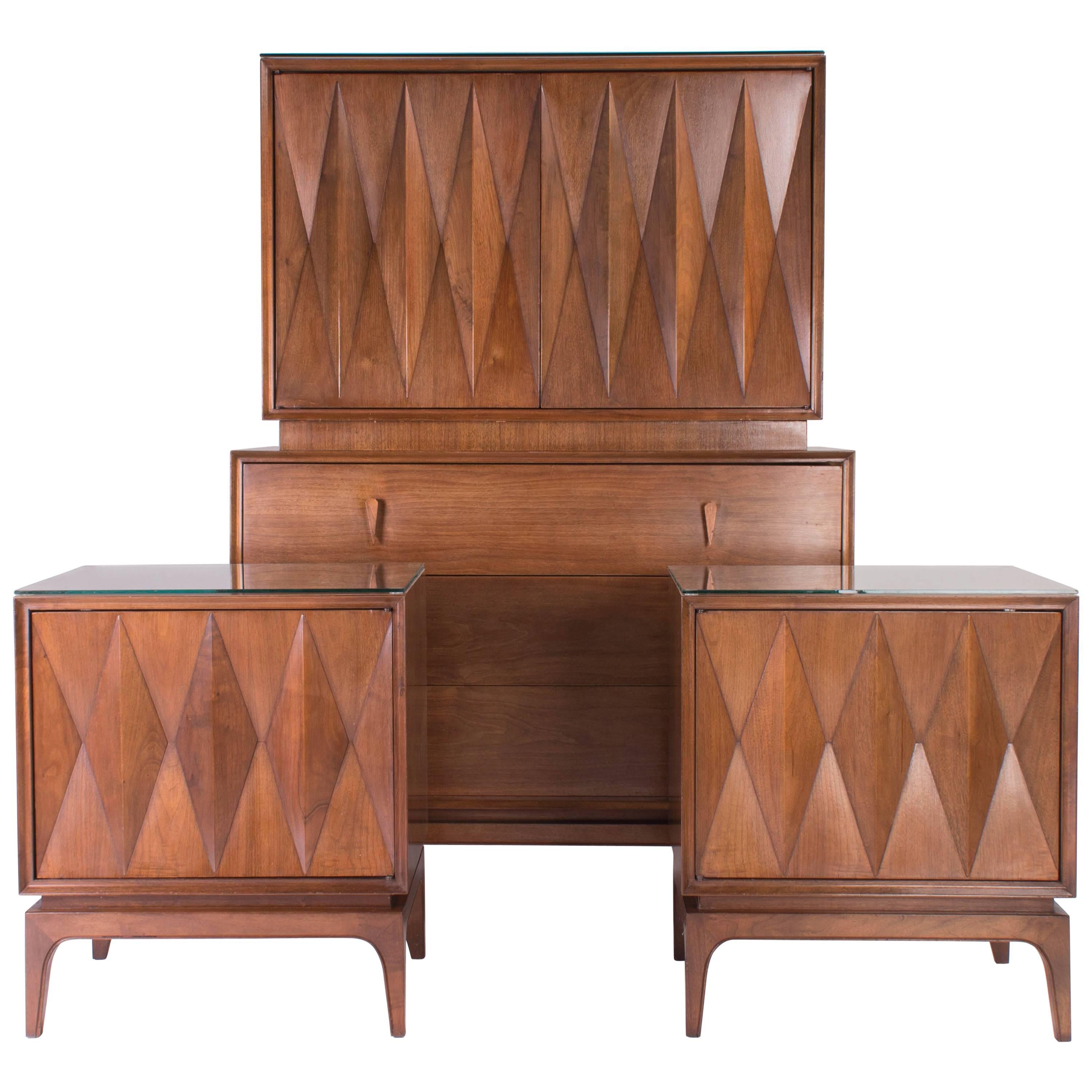 Mid-Century Modern Teak Cabinets by Albert Parvin for American of Martinsville