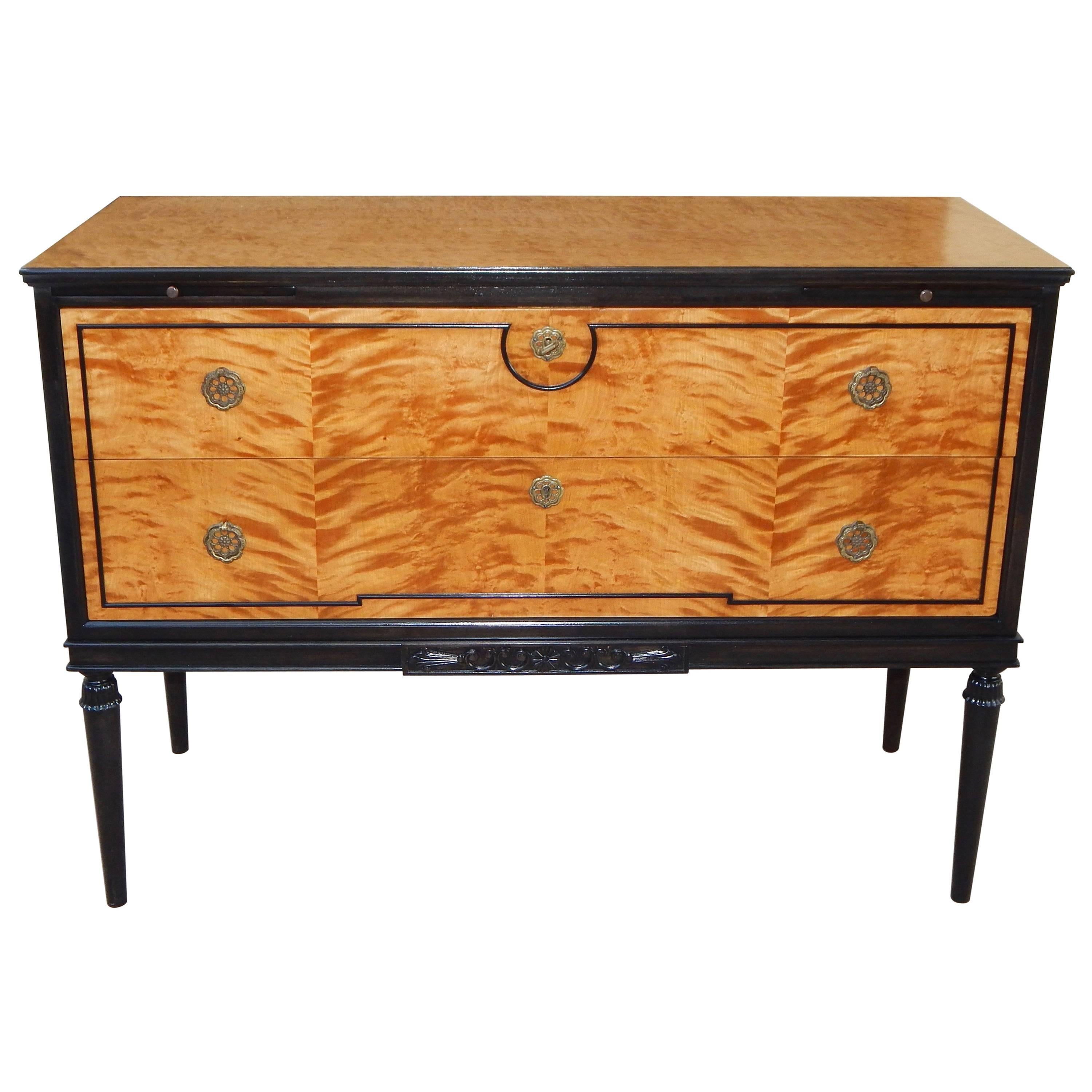 Biedermeier Revival Chest with Drink Trays, circa 1930 For Sale
