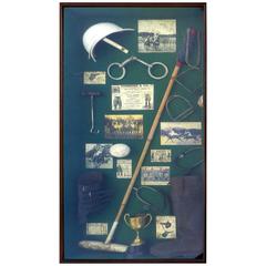 20th Century Large Vintage Polo Memorabilia Shadow Box 11