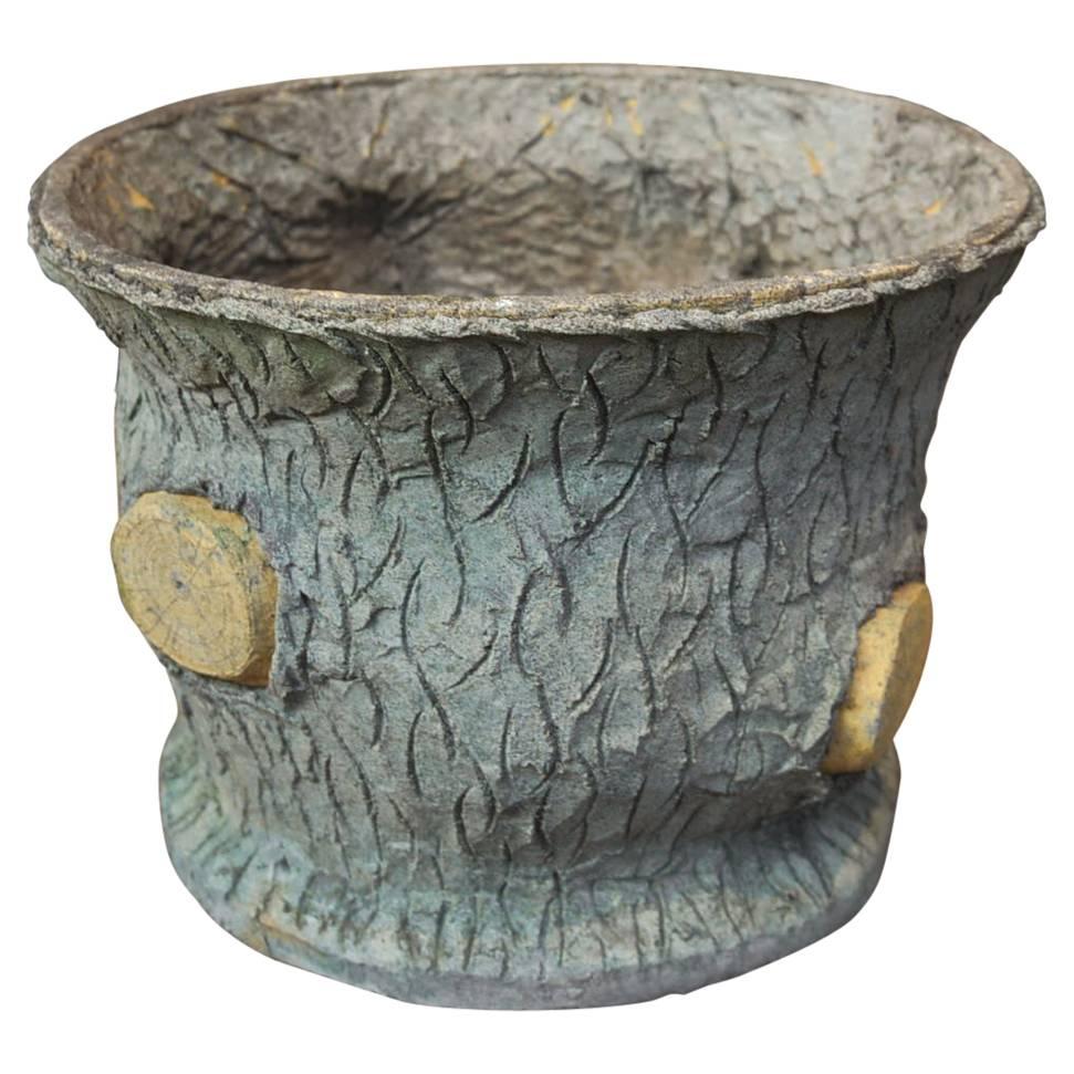 French Garden Faux Bois Urne Jardenier Planter, circa 1930