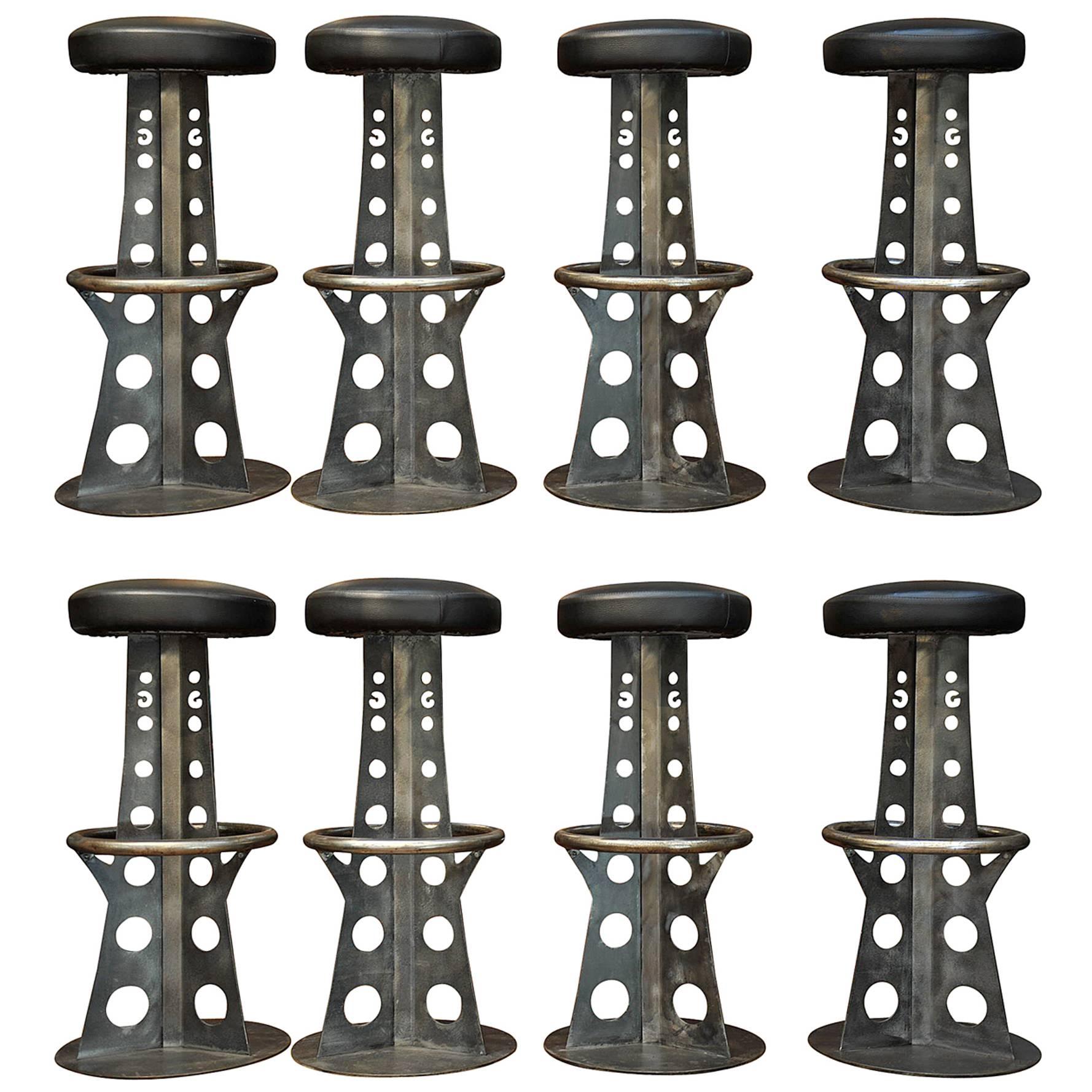 Eiffel Tower Iron Bar Stools at 1stDibs