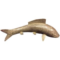 Old Japan Large Hand Cast Bronze Koi Fish Fortune and Prosperity ...