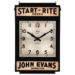 Vintage Double Sided Illuminated Clock