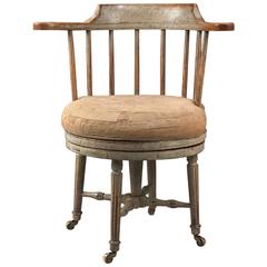 Gustavian Period Revolving Desk Chair