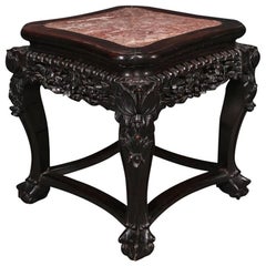 Chinese Carved Lamp Table