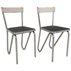 Pair of Modernist Tubular Chairs, circa 1930, France