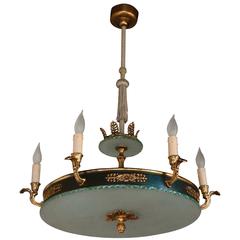 Gustavian Style "Plafond" Hanging Fixture bt Bohlmarks, Stockholm, circa 1940 1