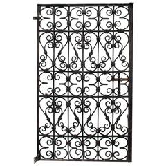 Black Wrought Iron Pedestrian Gate, circa 1900 7