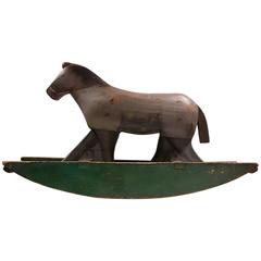 19th Century Swedish Folk Art Rocking Horse 5