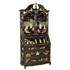 20th Century Lacquered Chinoiserie Trumeau 20th Century Lacquered Chinoiserie Trumeau