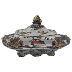 Antique English Victorian Imari Ceramic Soup Tureen, 1877-1886