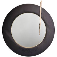 Black Oak and Golden Leaves Mirror by Designer Hoon Moreau