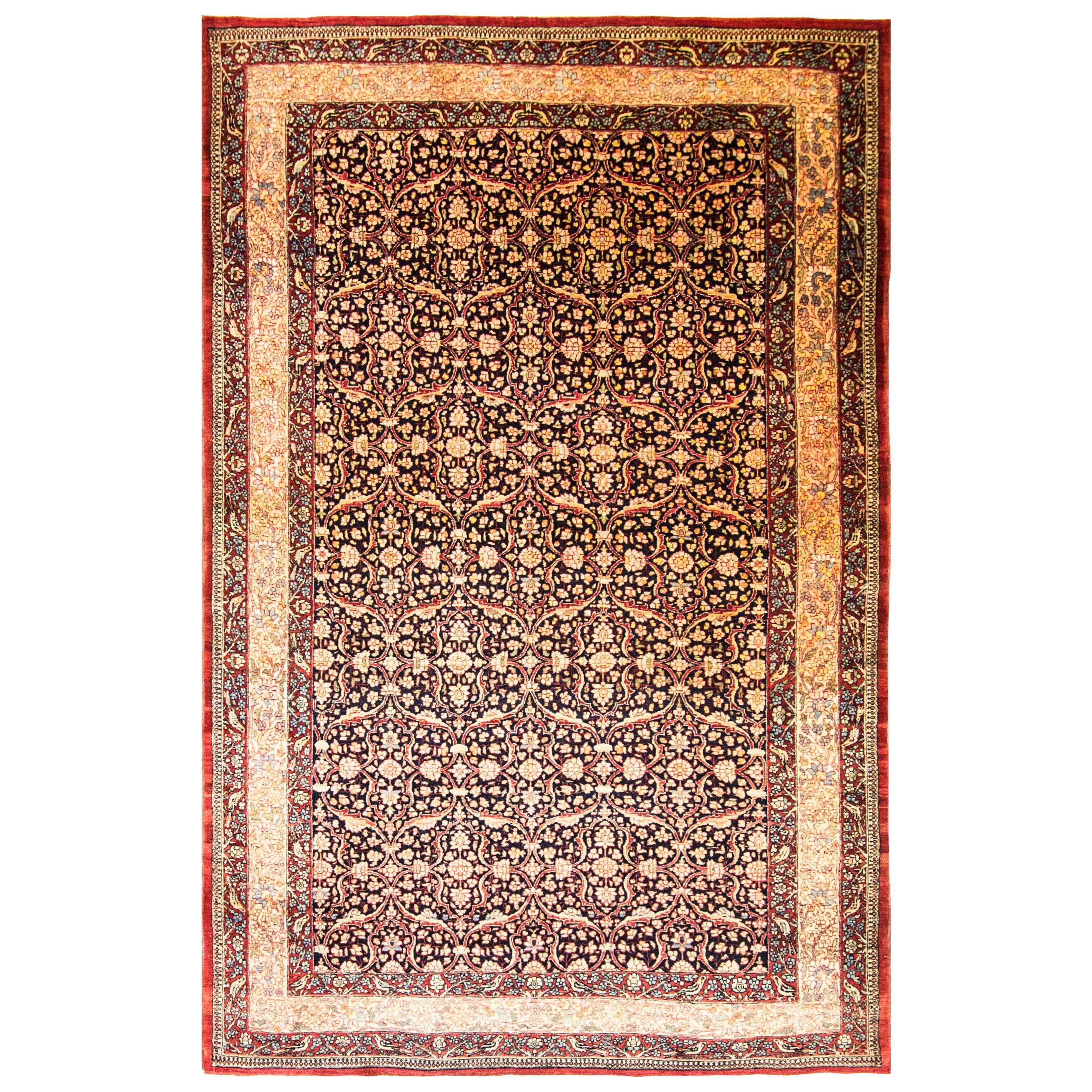 Antique Persian Tehran Carpet For Sale