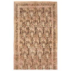 Antique 19th Century Persian Lavar Kerman Carpet