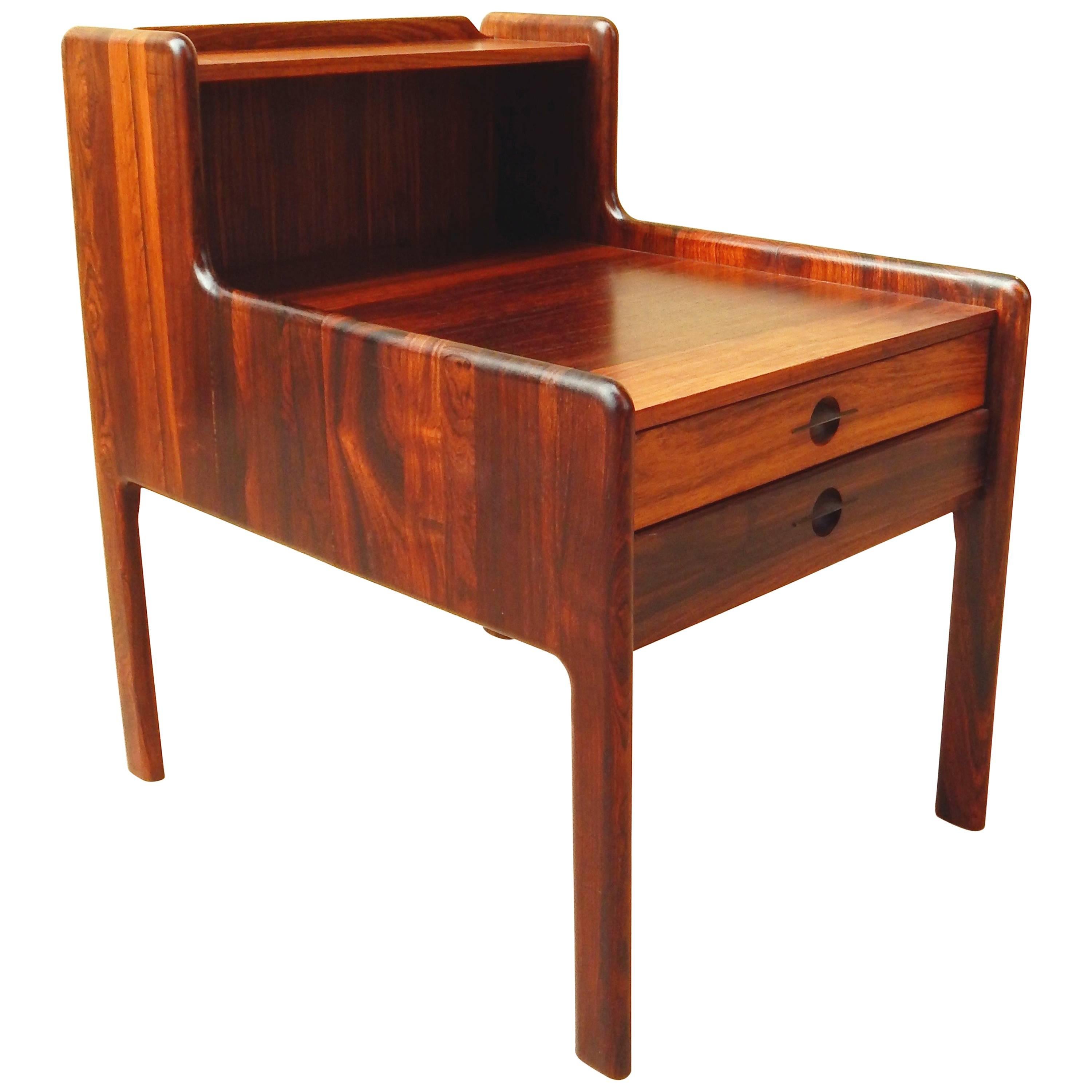 Danish Mid-Century Modern Rosewood Side Table, circa 1960 For Sale