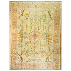 Antique Oushak Carpet , 10'9" x 14'