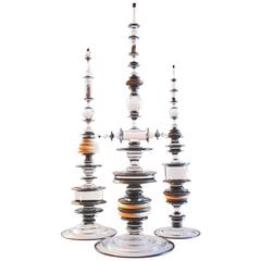 Contemporary Reliquary Group Glass Sculpture 6