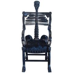 Very Rare Russian Folk Art "Skeleton" Chair